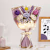 Handcrafted Purple Crochet Flowers LED Bouquet Online