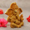 Gift Handcrafted Yellow Ochre Ganesha Idol