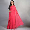 Gift Handloom Cotton Saree With Zari Work - Pink