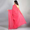 Shop Handloom Cotton Saree With Zari Work - Pink