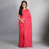 Handloom Cotton Saree With Zari Work - Pink Online