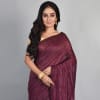 Buy Handloom Cotton Saree With Zari Work - Purple