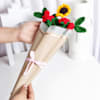 Gift Handmade Mother's Day Crochet Roses And Sunflower