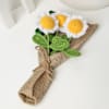 Gift Handmade Mother's Day Crochet White Sunflowers Bouquet
