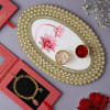 Handmade Pooja Thali With Personalized Protective Bracelet Online