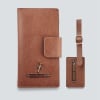 Handy Personalized Travel Wallet Combo - Tan Online