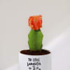 Gift Happily Ever After - Moon Cactus With Pot  - Personalized