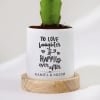 Buy Happily Ever After - Moon Cactus With Pot  - Personalized