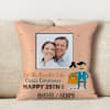 Buy Happy 25th Personalized Satin Pillow
