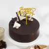 Gift Happy Birthday Abstract Chocolate Cake (Half Kg)