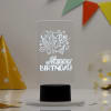 Gift Happy Birthday Black Base LED Lamp