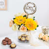 Happy Birthday Floral Choco Arrangement Online