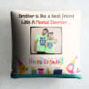 Gift Happy Birthday Personalized Satin Pillow for Brother