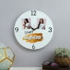 Happy Birthday Personalized Wooden Wall Clock Online