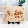Happy Couple's Personalized Wooden Frame Online