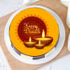 Buy Happy Diwali Designer Diya Poster Cake (Half Kg)