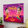 Gift Happy Diwali Personalized A3 Canvas Photo Frame