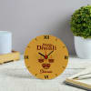 Happy Diwali Personalized Wooden Table Clock Online
