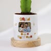 Gift Happy New Year - Moon Cactus Plant With Personalized Pot
