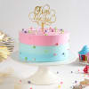 Gift Happy New Year Pink and Blue Cake (1 Kg)