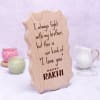 Gift Happy Rakhi Customized Wooden Certificate for Brother