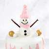 Happy Snow Man New Year Fondant Cake (1Kg) Online