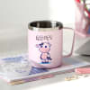 Buy Happy Time - Stainless Steel Mug - Personalized - Pink