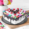 Heart Black Forest Gems Cake (1 Kg) Online