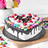 Heart Black Forest Gems Cake Online