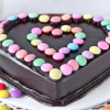Shop Heart Chocolate Gems Cake (1 Kg)