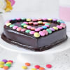 Gift Heart Chocolate Gems Cake (Half Kg)