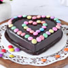 Heart Chocolate Gems Cake (Half Kg) Online
