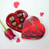 Heart Chocolate with Rose Online