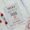 Gift Heart Cushion Hamper With Personalized Card