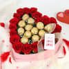 Heart filled Choco Licious Bouquet Online