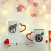 Gift Heart Handle Magic Mug Set for Anniversary