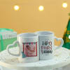 Gift Heart Handle Personalized Birthday Mug Set