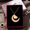 Shop Heart in Moon Rose Gold Finish Pendant Necklace