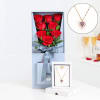 Heart Pendant And Timeless Roses Gift Box Online