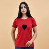 Buy Heart Print Red Couple T-shirt
