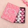 Gift Heart Shape Dark and Milk Chocolates in Romantic Gift Box