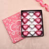 Heart Shape Dark and Milk Chocolates in Romantic Gift Box Online