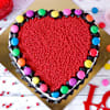 Gift Heart Shape Gems Red Velvet Cake