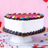 Buy Heart Shape Gems Red Velvet Cake