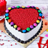 Heart Shape Gems Red Velvet Cake Online