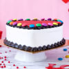 Buy Heart Shape Gems Red Velvet Cake(Half Kg)