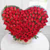 Gift Heart Shaped Basket Of 100 Red Roses