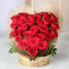 Heart Shaped Basket of 25 Exotic Red Roses Online