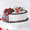 Gift Heart Shaped Black Forest Vanilla Cake (1 Kg)