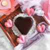Gift Heart Shaped Chocolate Pinata Cake (1 Kg)
